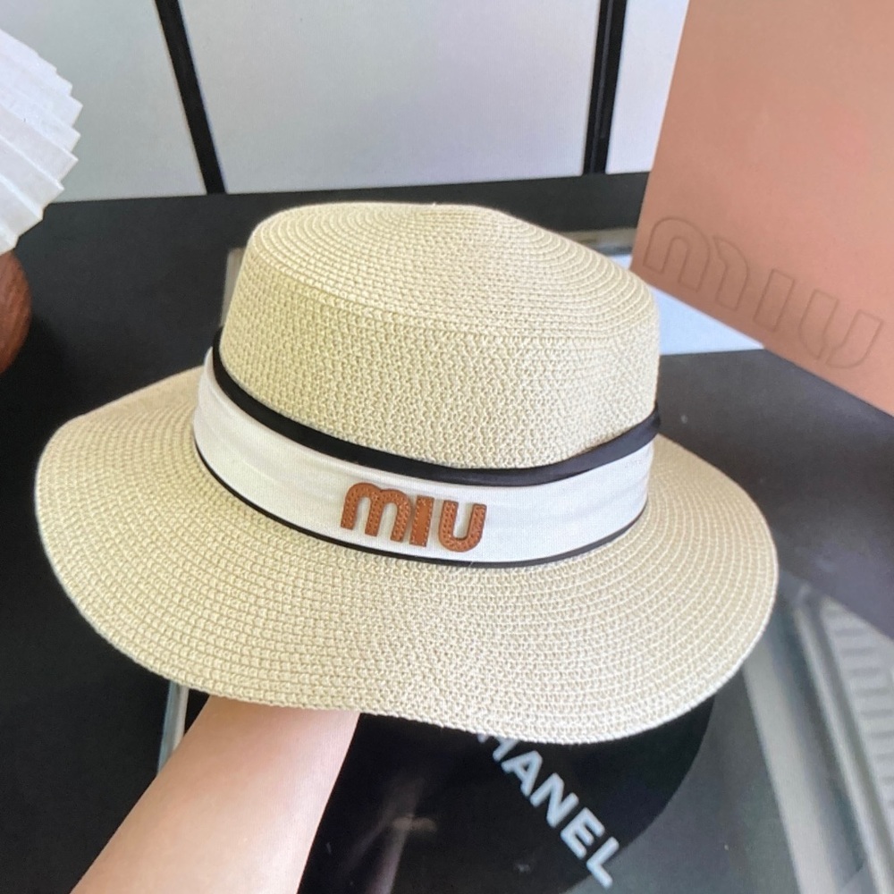 Classic MiuMiu Sun Straw Hat